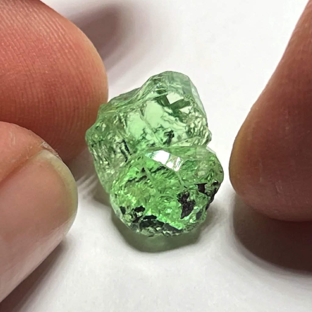 Merelani Mint Garnet Joe Henley Rough Gemstones