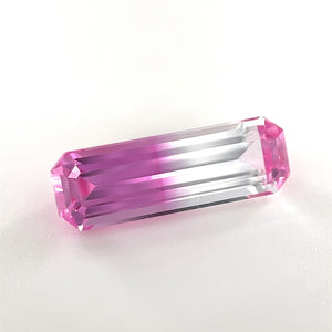 Pink/White Bi-Color Synthetic Corundum