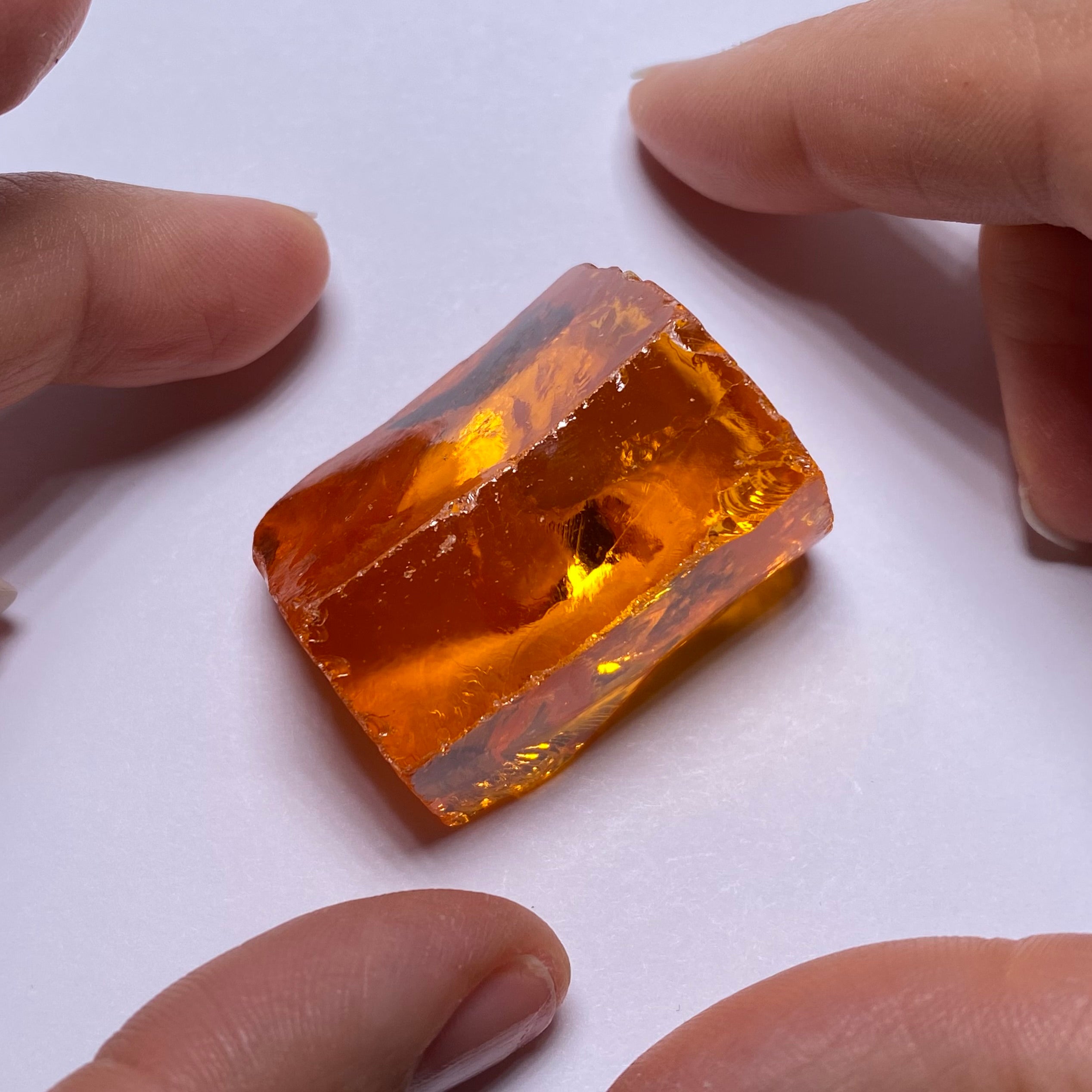 Medium Papaya Cubic Zirconia