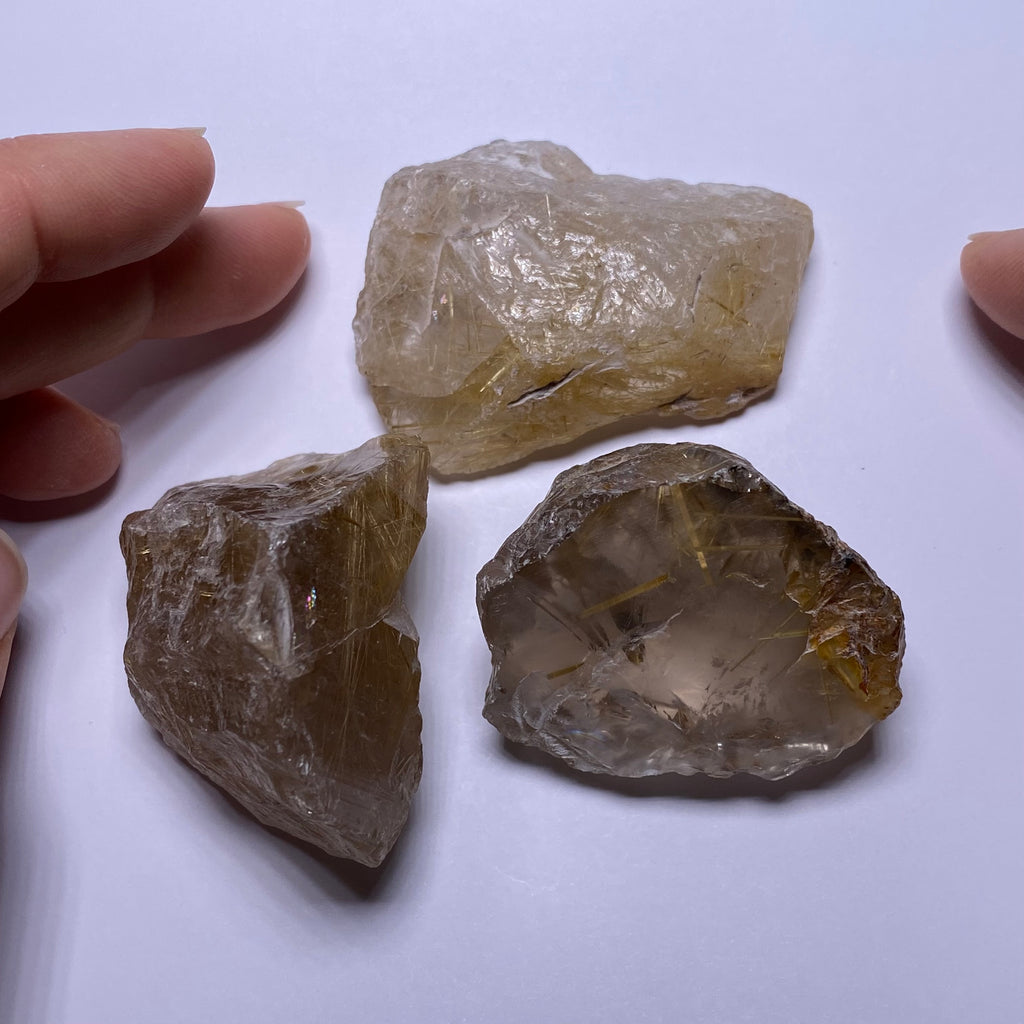 Golden Rutile in Quartz - Brazil