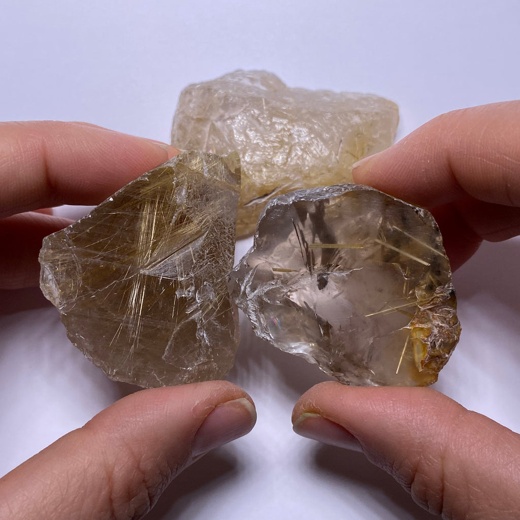 Golden Rutile in Quartz - Brazil