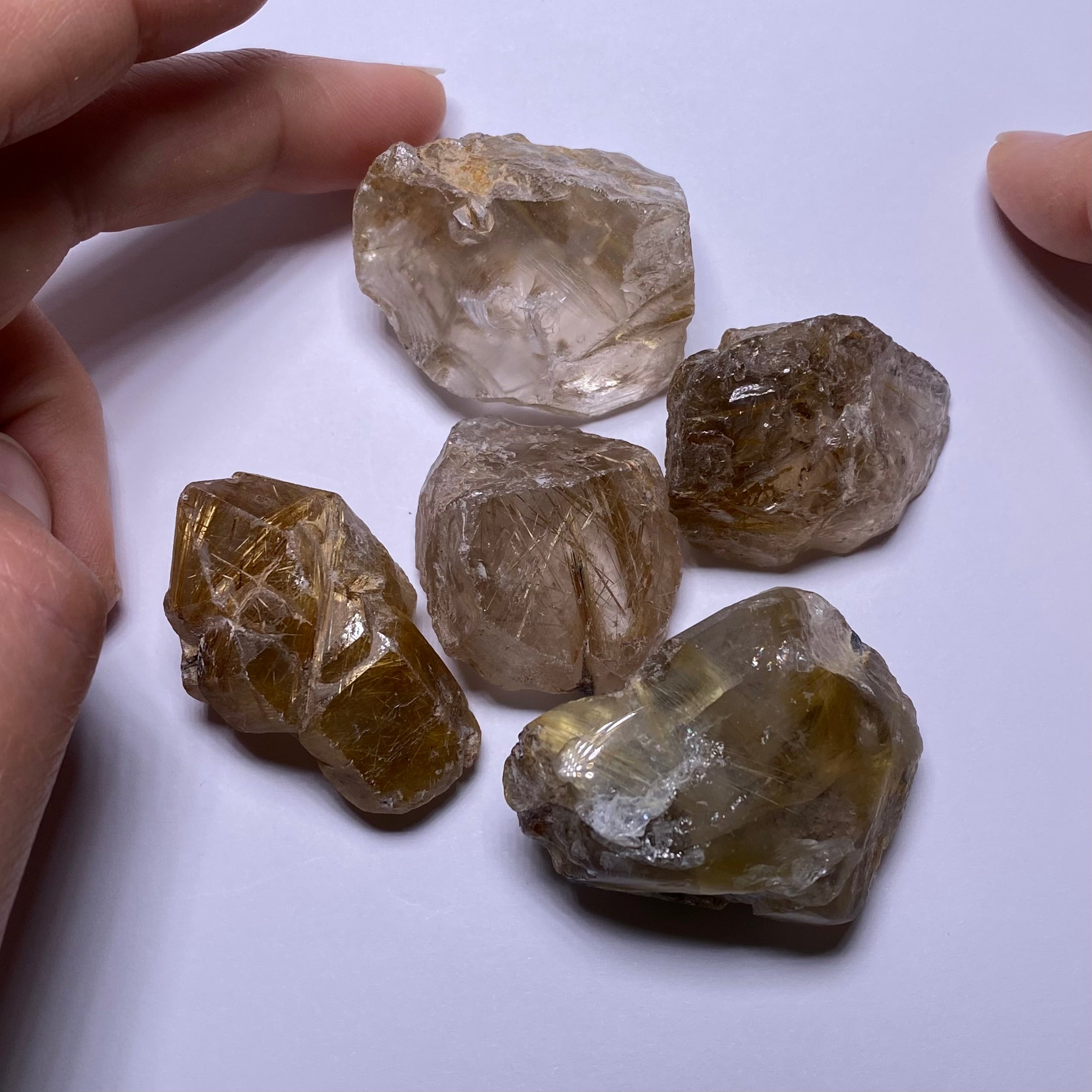 Golden Rutile in Quartz - Brazil