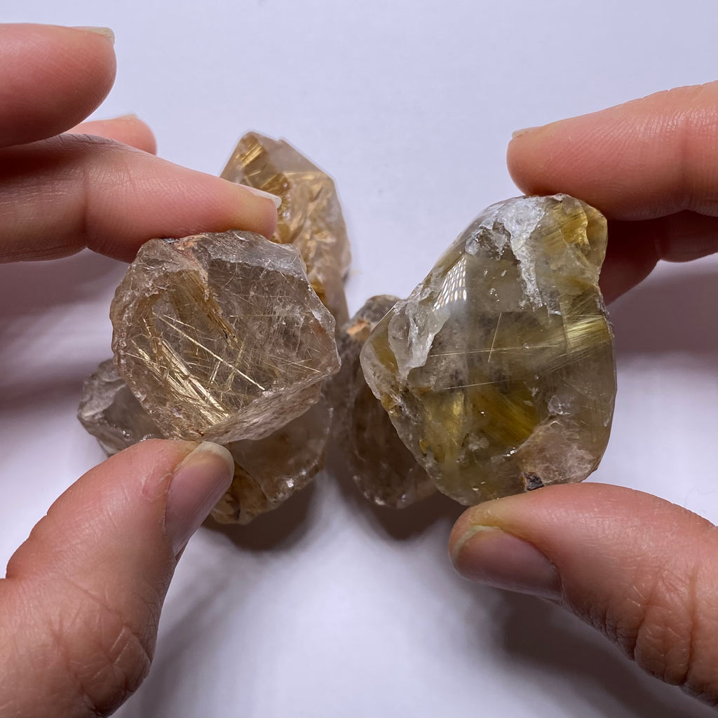 Golden Rutile in Quartz - Brazil