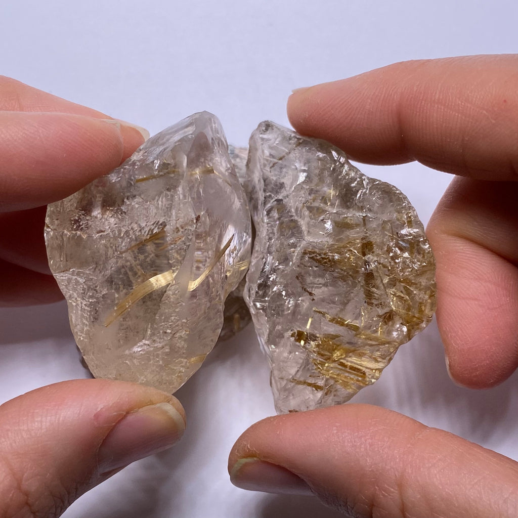 Golden Rutile in Quartz - Brazil