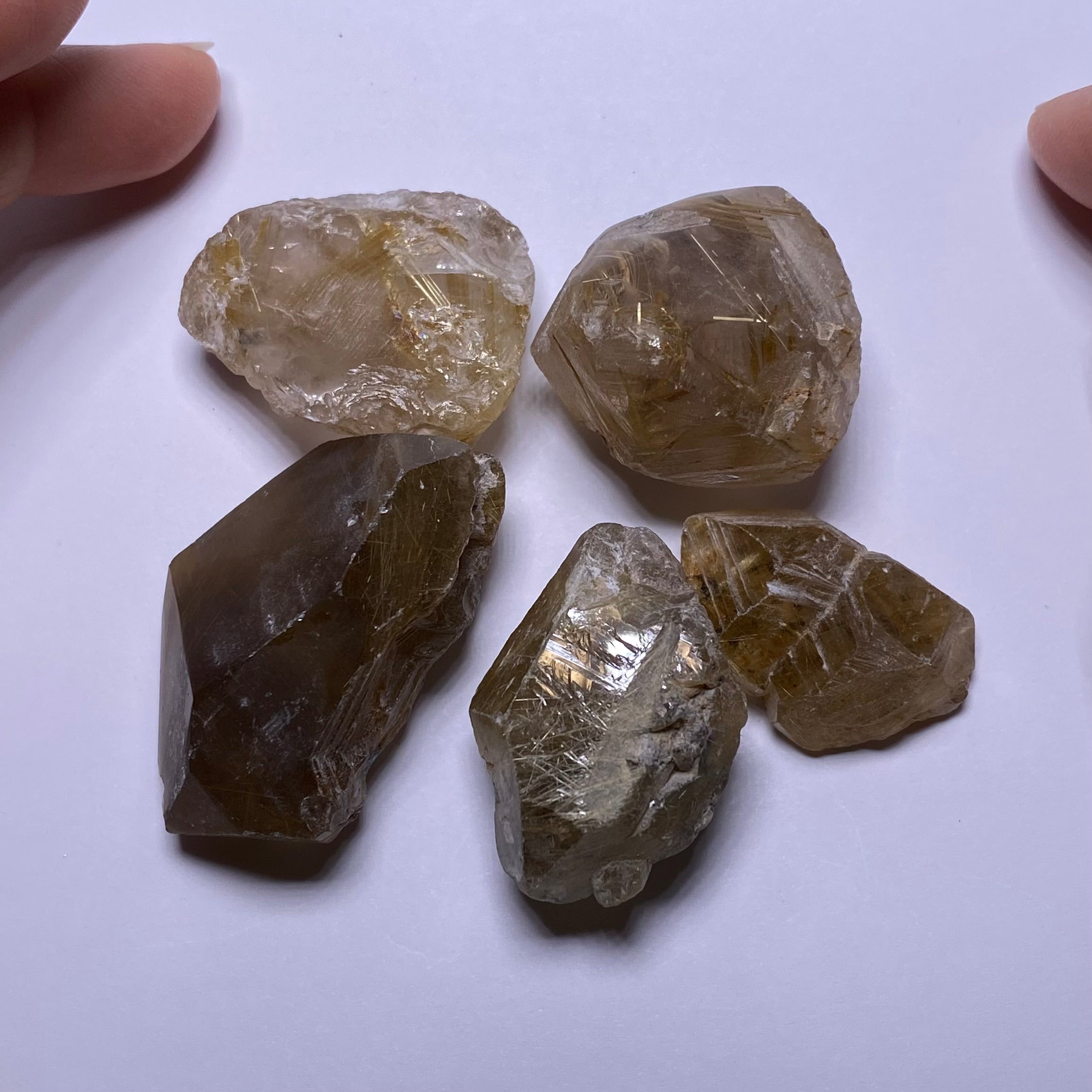 Golden Rutile in Quartz - Brazil