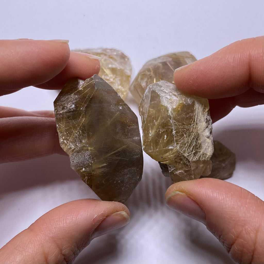 Golden Rutile in Quartz - Brazil