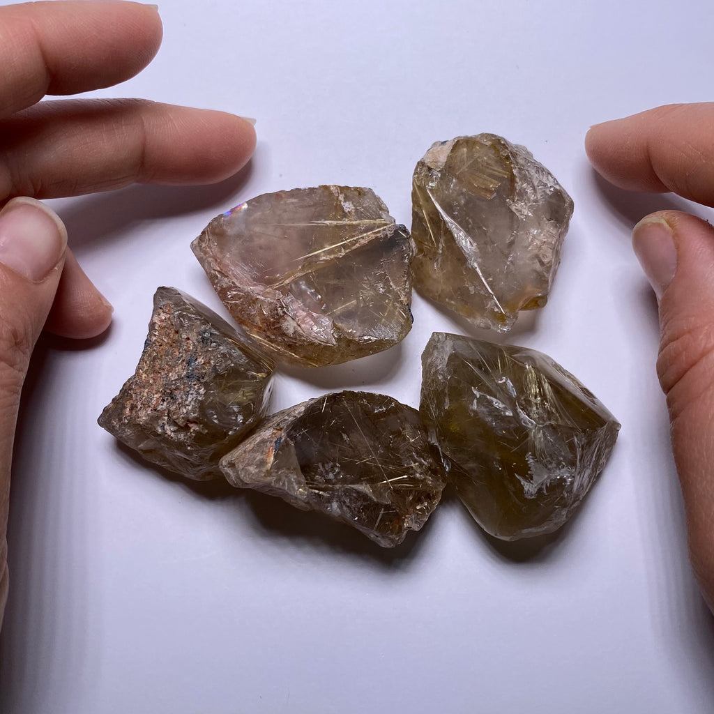 Golden Rutile in Quartz - Brazil