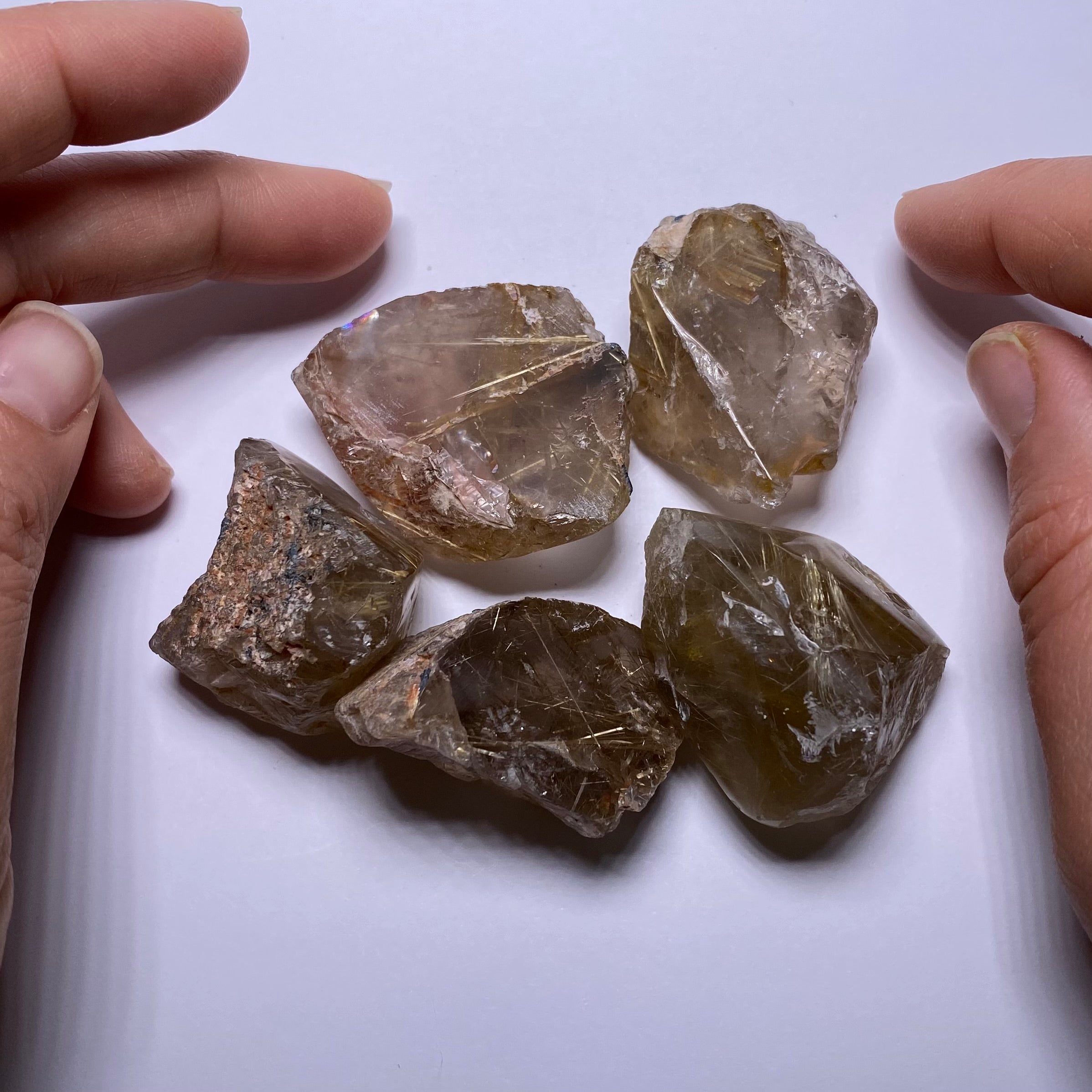 Golden Rutile in Quartz - Brazil