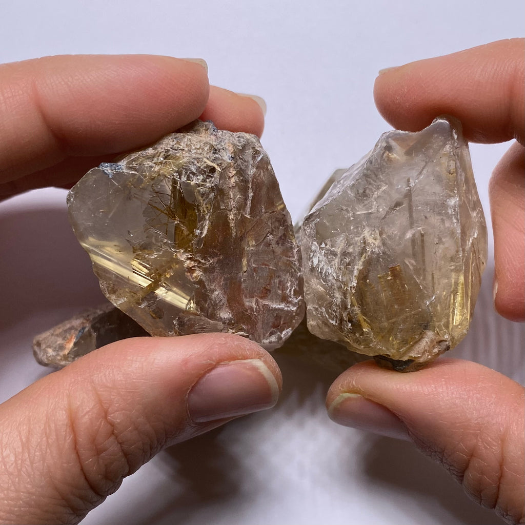 Golden Rutile in Quartz - Brazil