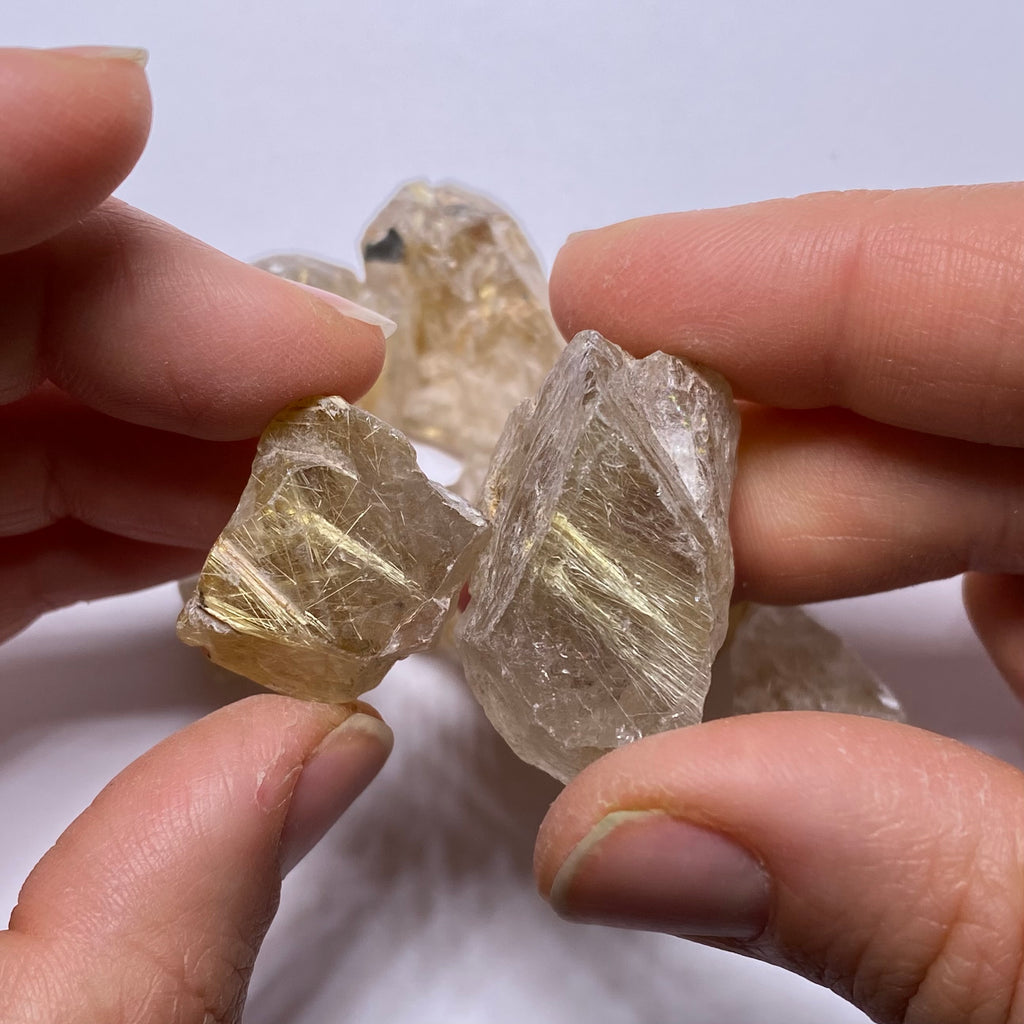 Golden Rutile in Quartz - Brazil