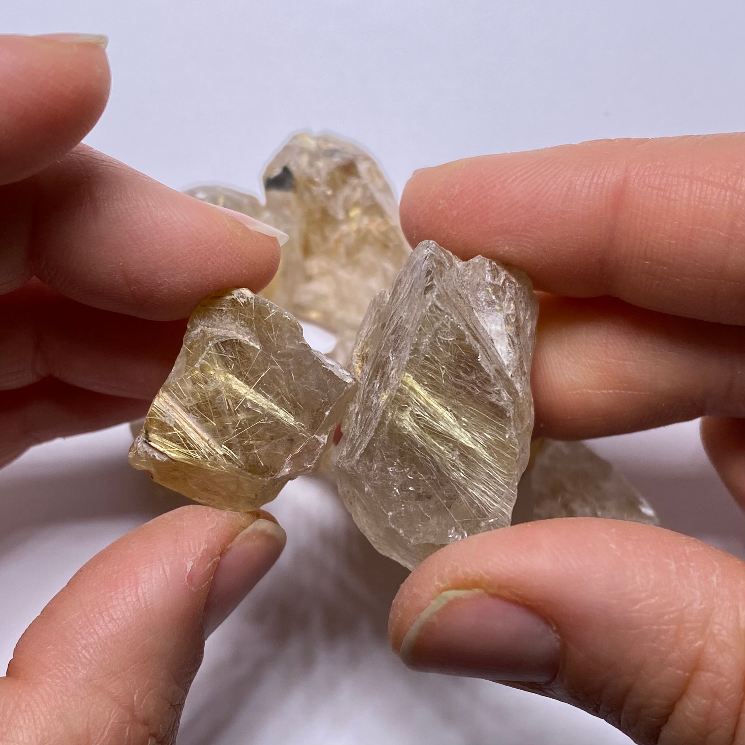 Golden Rutile in Quartz - Brazil