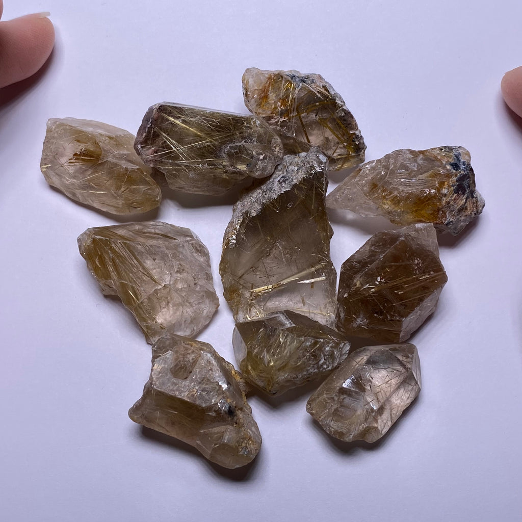 Golden Rutile in Quartz - Brazil