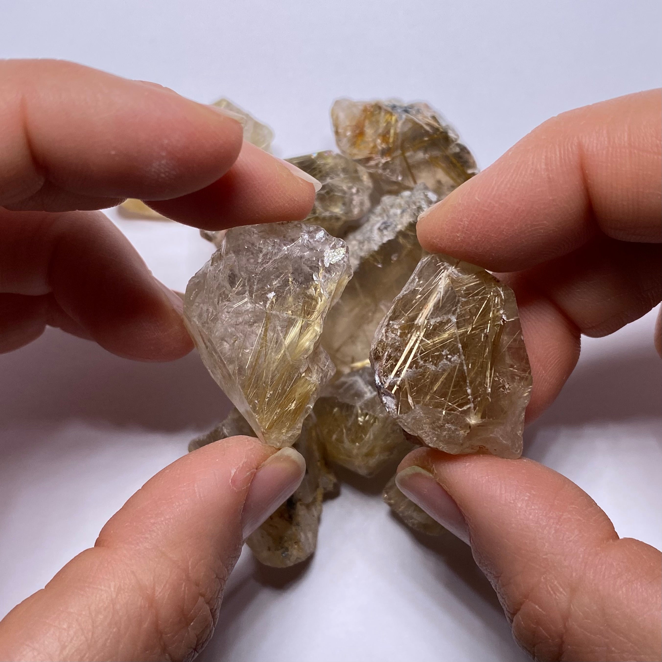 Golden Rutile in Quartz - Brazil
