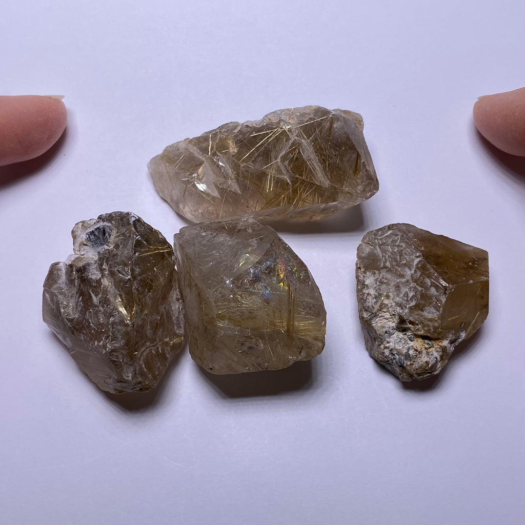Golden Rutile in Quartz - Brazil