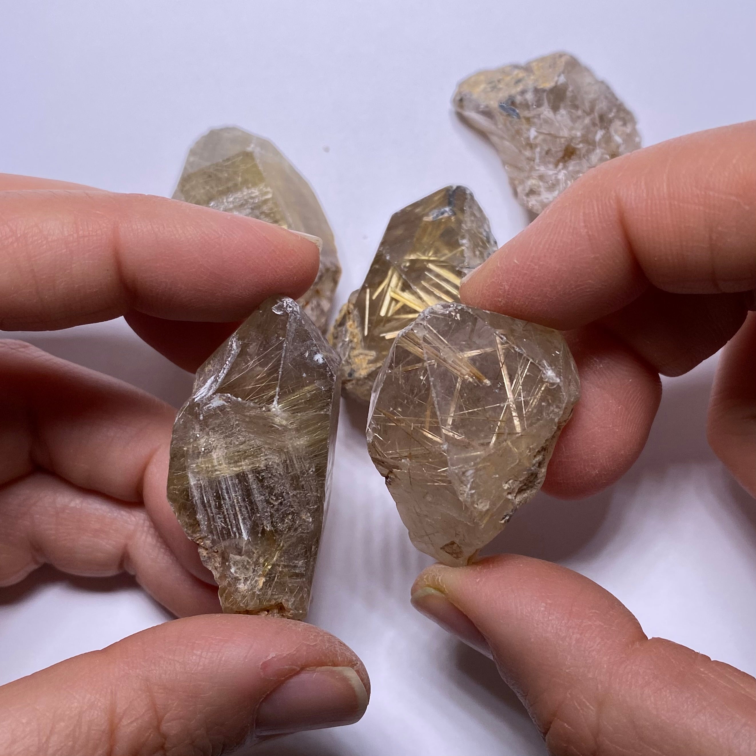 Golden Rutile in Quartz - Brazil