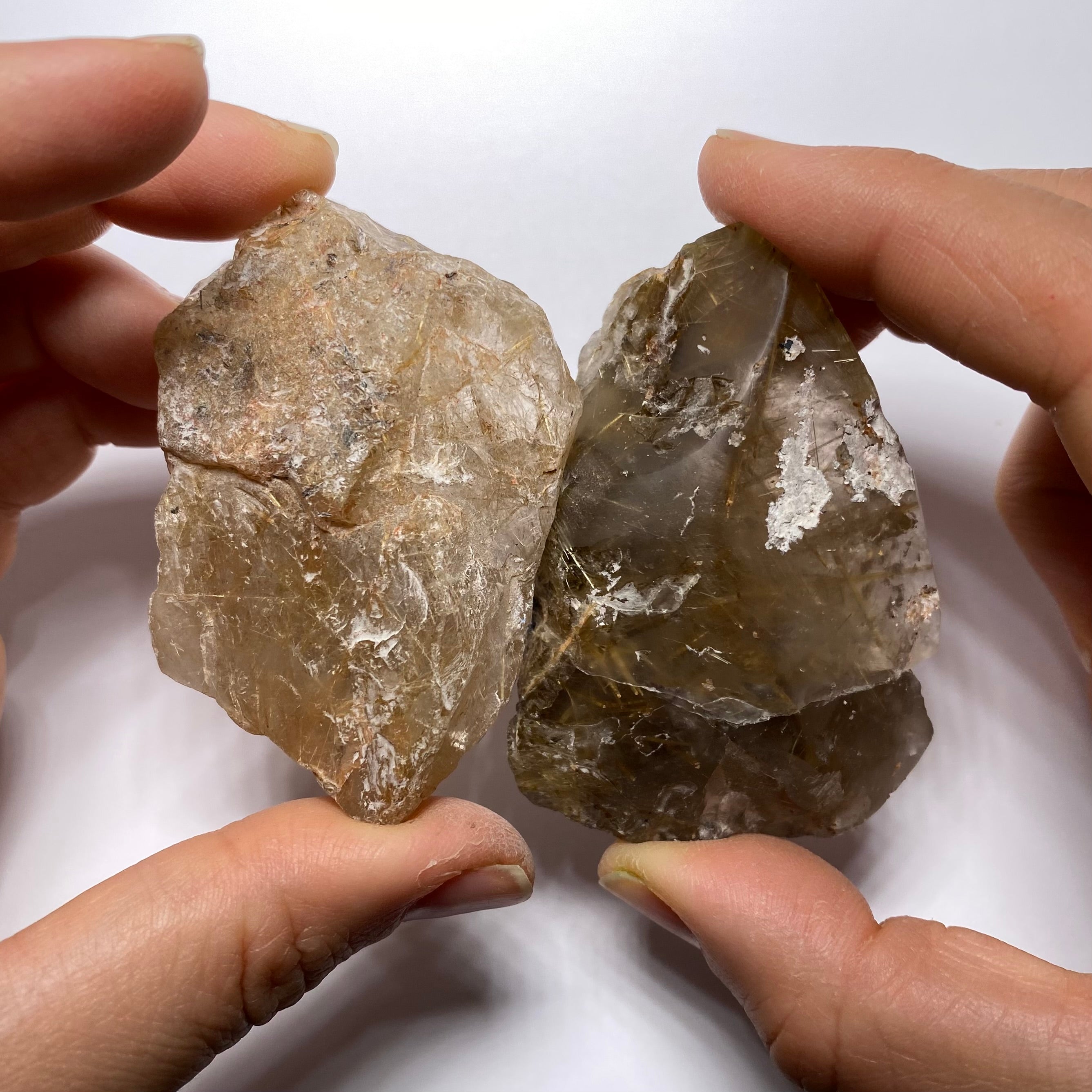 Golden Rutile in Quartz - Brazil