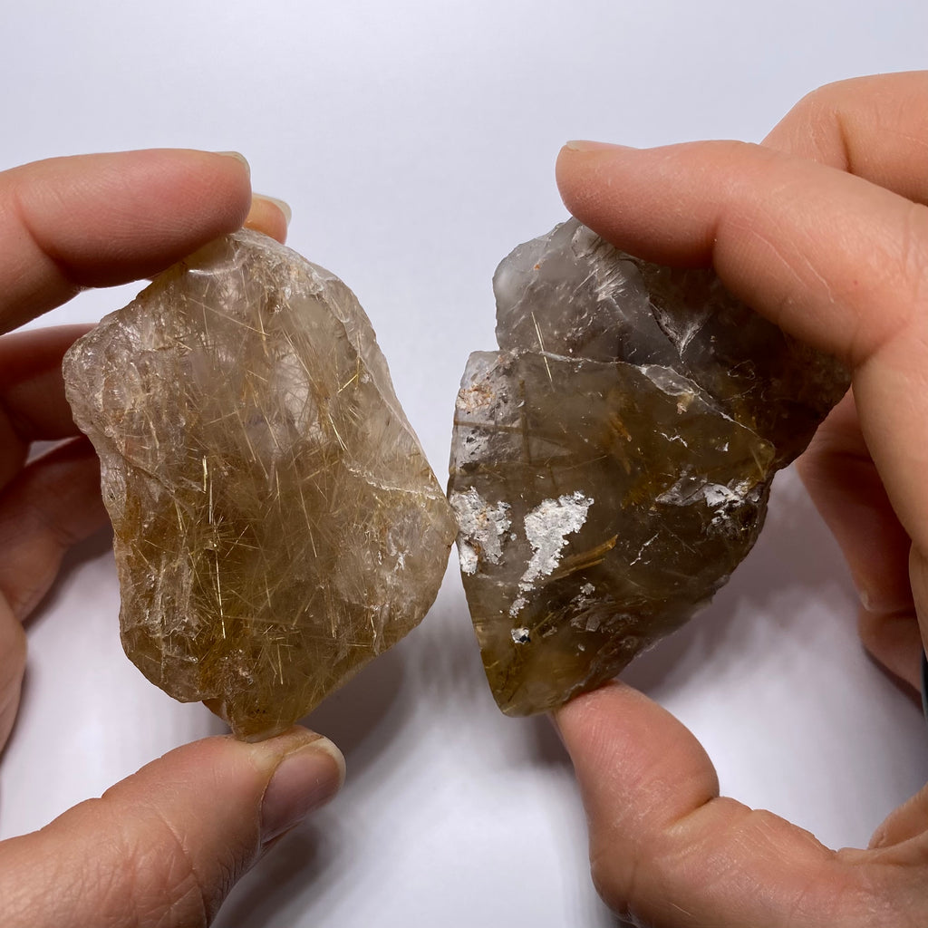 Golden Rutile in Quartz - Brazil