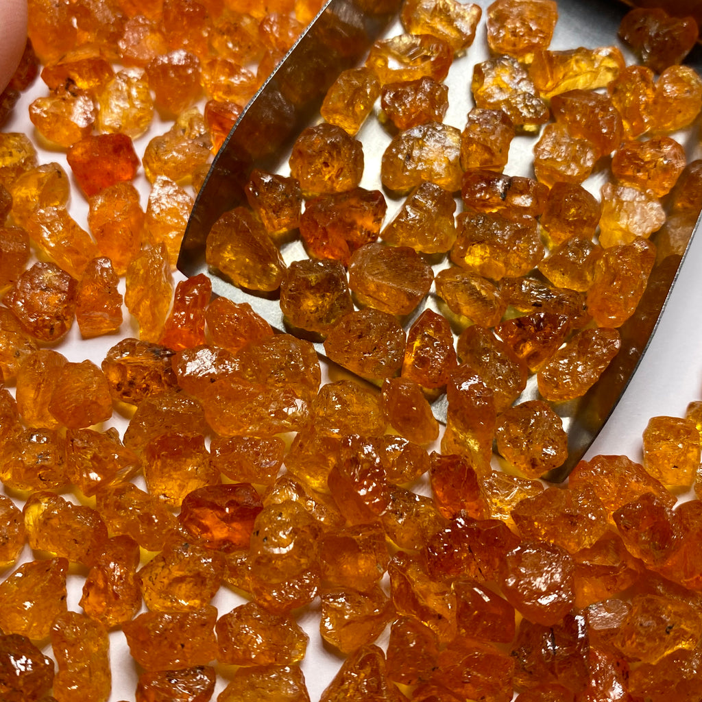 Spessartite - Loliondo, Tanzania .5+ gram sizes Bulk