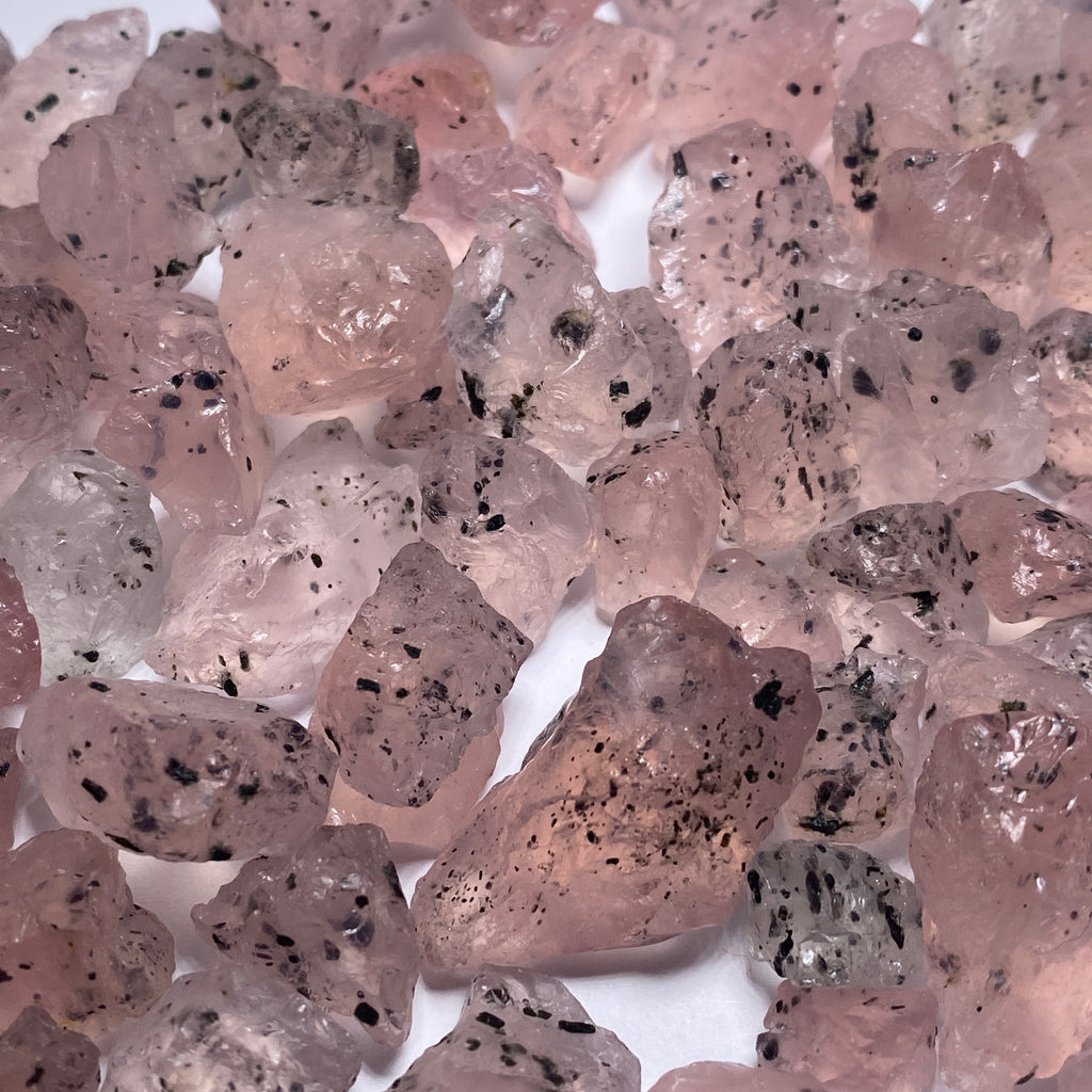 Pink Dragon Fruit Quartz with Diopside