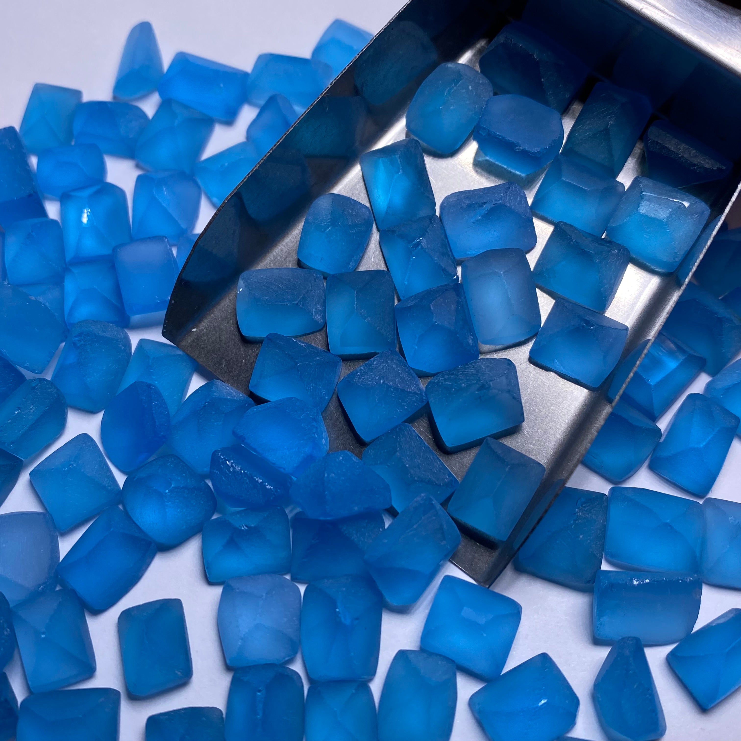 Electric Blue Topaz preforms - Brazil 10 x 8 mm BULK