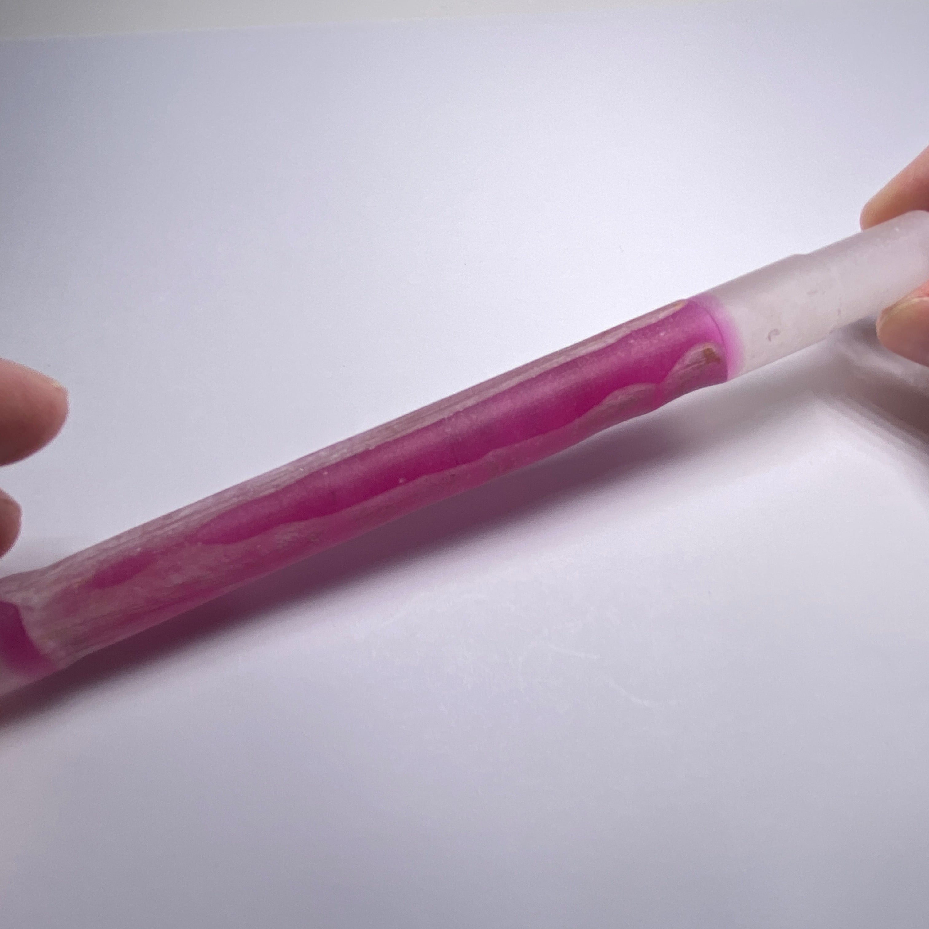 Pink/White Bi-Color Synthetic Corundum