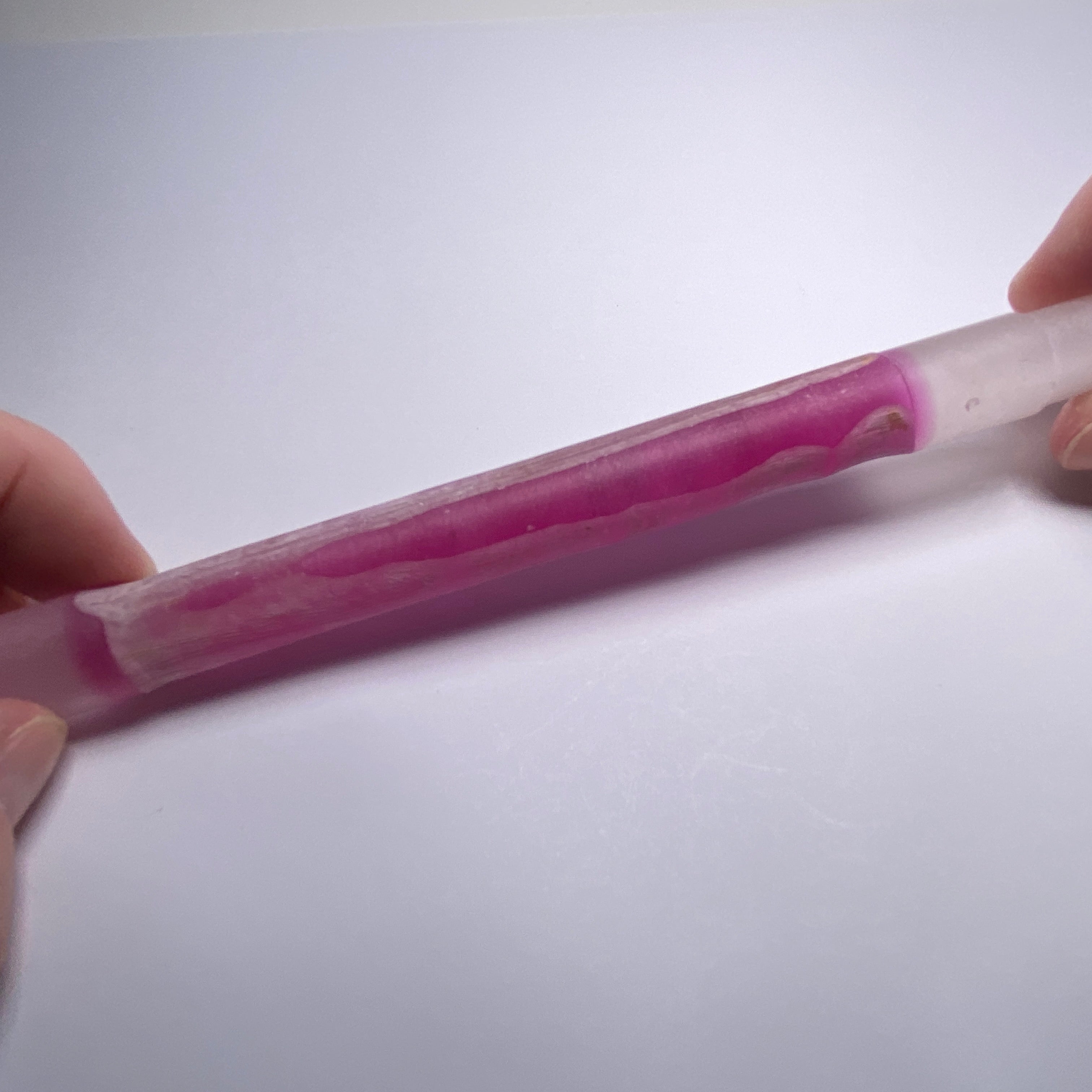 Pink/White Bi-Color Synthetic Corundum