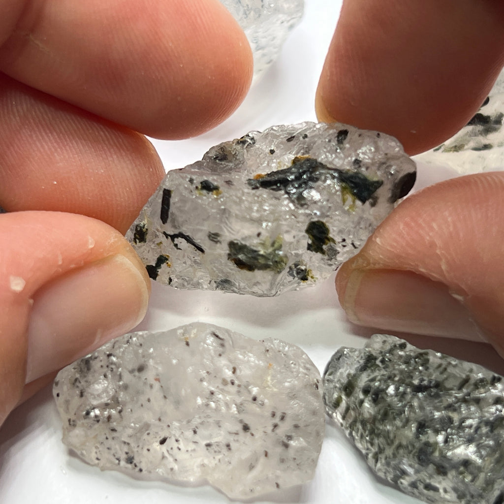 Dragon Fruit Quartz with Diopside