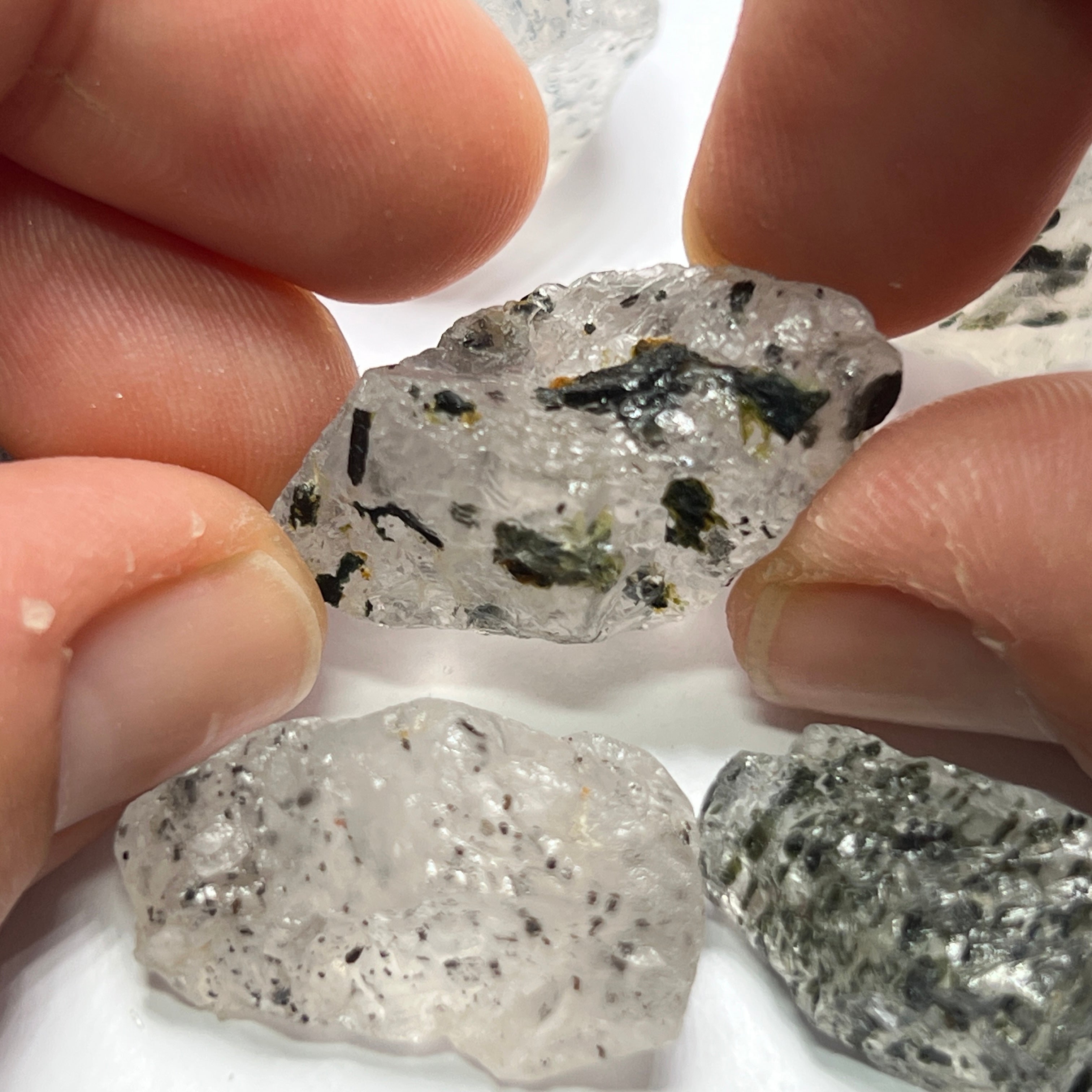 Dragon Fruit Quartz with Diopside