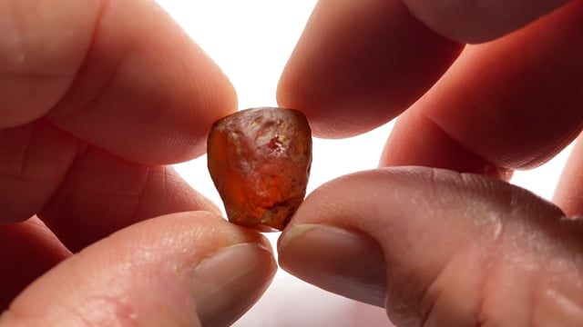 Red Orange Zircon - Tanzania