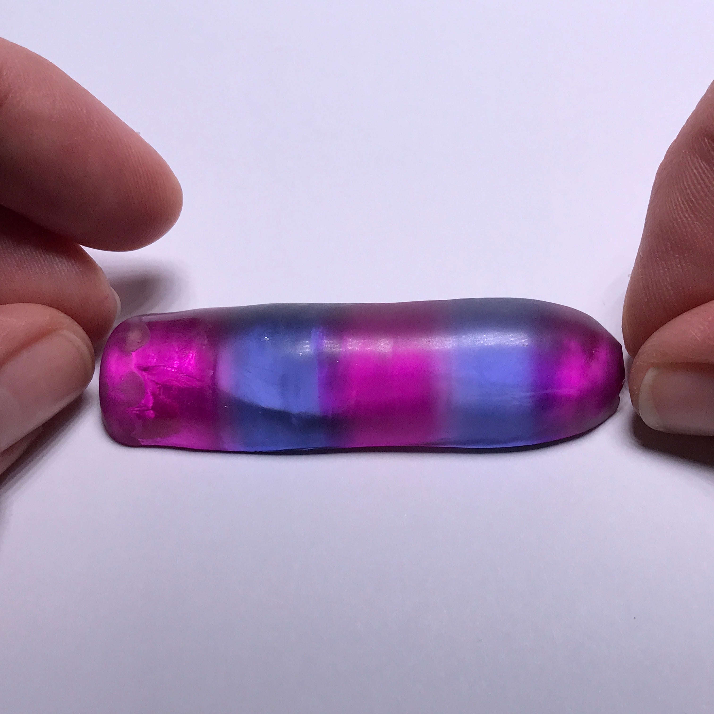 Blue/Pink Bi-Color Synthetic Corundum