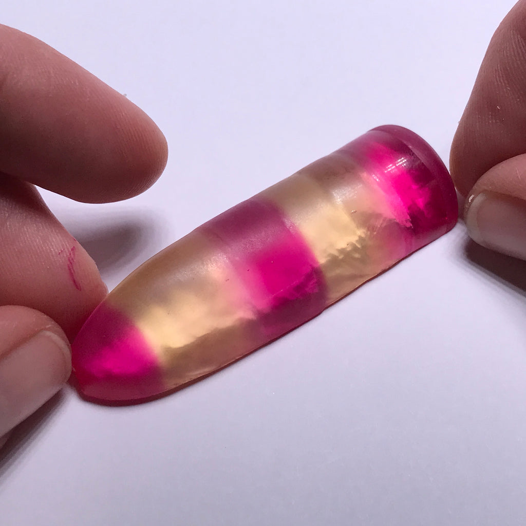 Red/Yellow Bi-Color Synthetic Corundum
