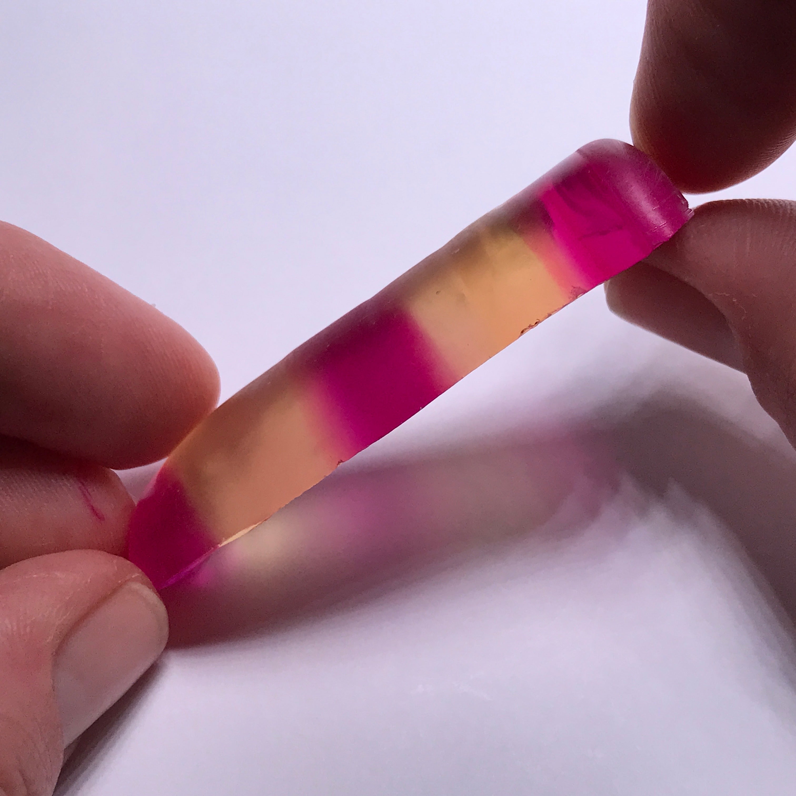 Red/Yellow Bi-Color Synthetic Corundum