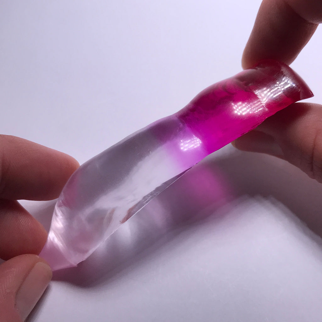Ruby/White Bi-Color Synthetic Corundum