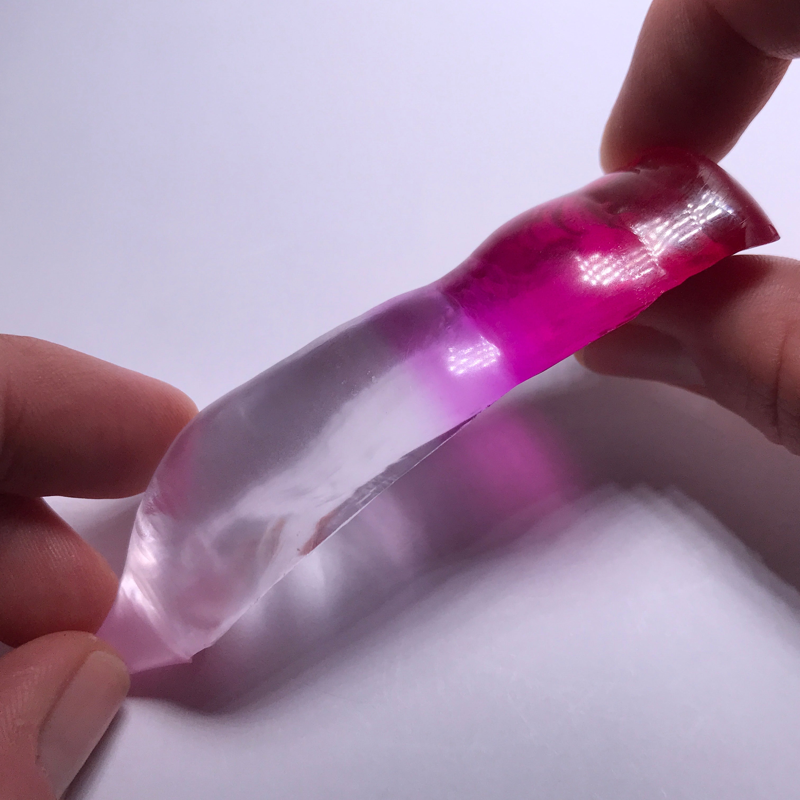 Ruby/White Bi-Color Synthetic Corundum