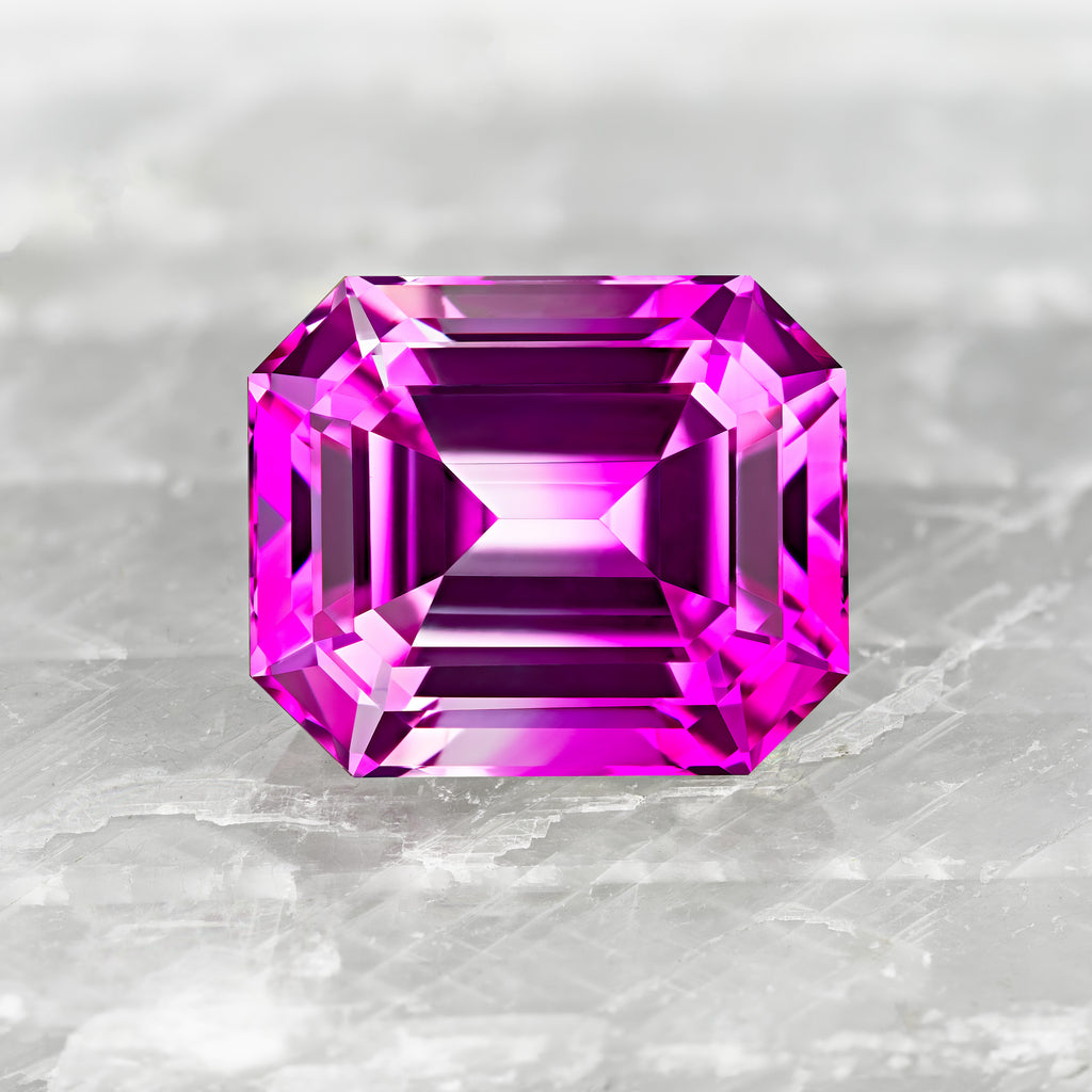 Ruby/White Bi-Color Synthetic Corundum